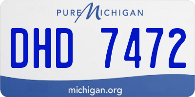 MI license plate DHD7472