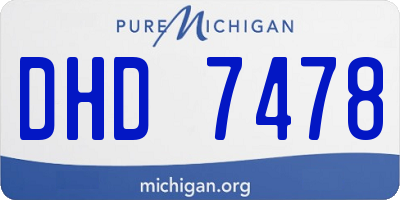 MI license plate DHD7478