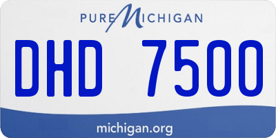 MI license plate DHD7500