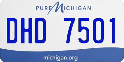 MI license plate DHD7501