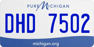 MI license plate DHD7502