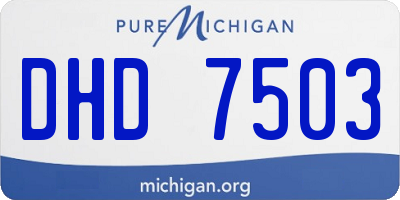 MI license plate DHD7503