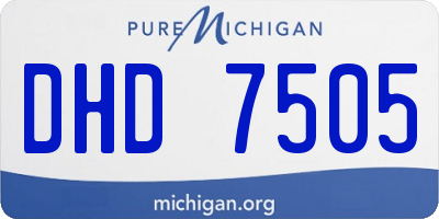 MI license plate DHD7505