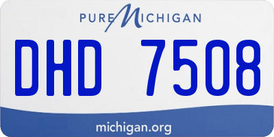 MI license plate DHD7508