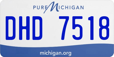 MI license plate DHD7518