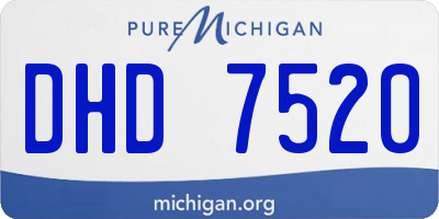 MI license plate DHD7520