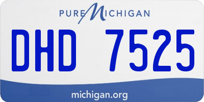 MI license plate DHD7525