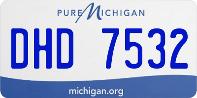 MI license plate DHD7532