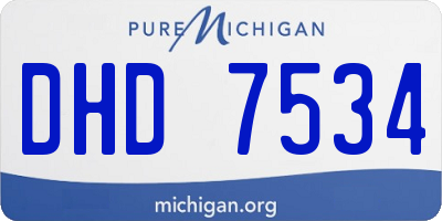 MI license plate DHD7534