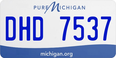 MI license plate DHD7537