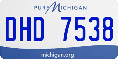 MI license plate DHD7538