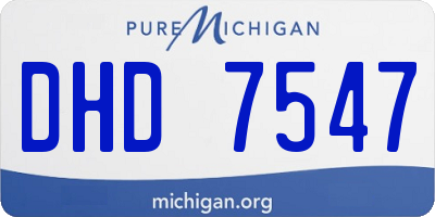 MI license plate DHD7547