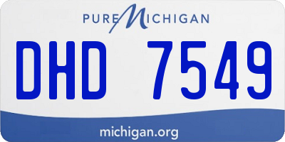 MI license plate DHD7549
