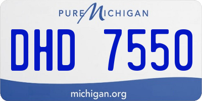MI license plate DHD7550