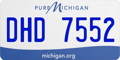 MI license plate DHD7552
