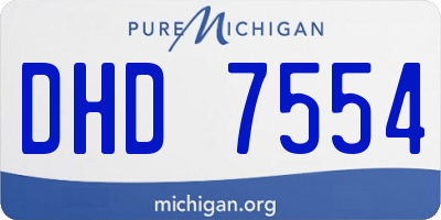 MI license plate DHD7554