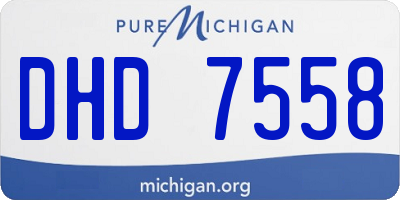 MI license plate DHD7558