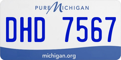 MI license plate DHD7567