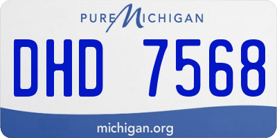 MI license plate DHD7568
