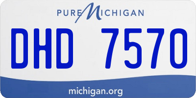 MI license plate DHD7570