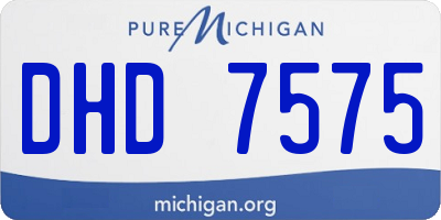 MI license plate DHD7575