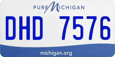 MI license plate DHD7576