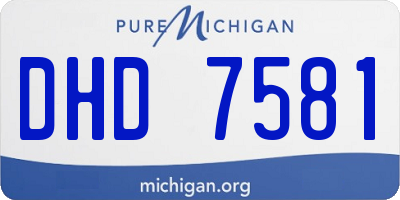 MI license plate DHD7581