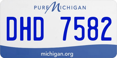 MI license plate DHD7582