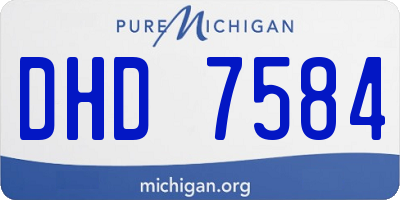 MI license plate DHD7584