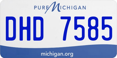 MI license plate DHD7585