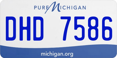 MI license plate DHD7586