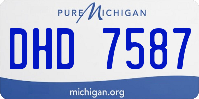 MI license plate DHD7587