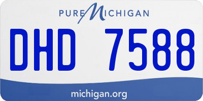 MI license plate DHD7588