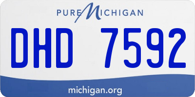 MI license plate DHD7592