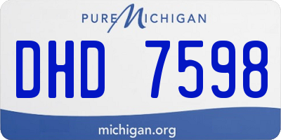 MI license plate DHD7598
