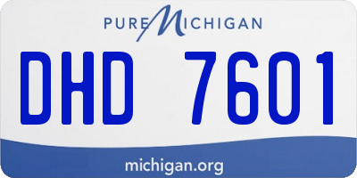 MI license plate DHD7601
