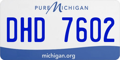 MI license plate DHD7602