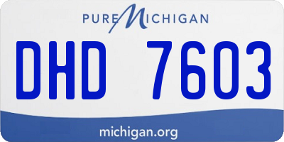 MI license plate DHD7603
