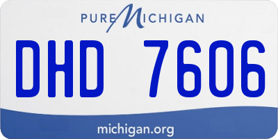 MI license plate DHD7606
