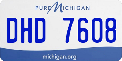 MI license plate DHD7608