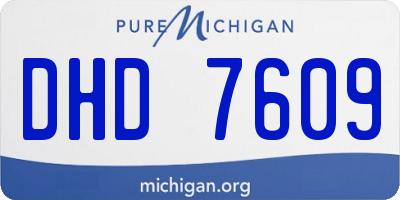 MI license plate DHD7609