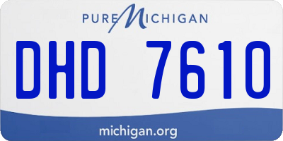 MI license plate DHD7610