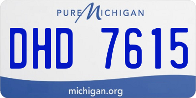 MI license plate DHD7615