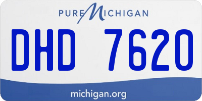 MI license plate DHD7620