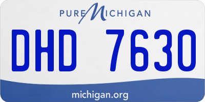 MI license plate DHD7630