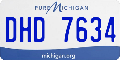 MI license plate DHD7634