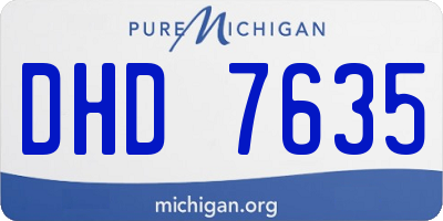 MI license plate DHD7635