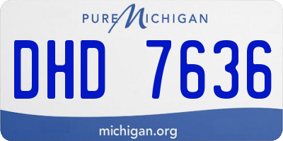 MI license plate DHD7636