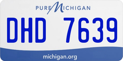 MI license plate DHD7639