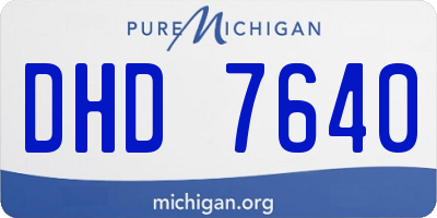 MI license plate DHD7640